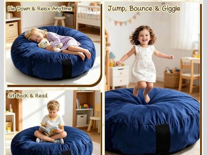 Sensory Crash Pad for Kids, Autism Crash Mat for Jumping, Climbing&Playing Crash Pad with Handles & Anti-Slip Bottom,Washable Landing Pad for Autism,Lightweight for Bedroom/Classroom/Sensory Room