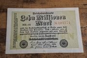 German Empire, 10 Million Mark Note 1923, 22 August 1923, almost uncirculated - free standard postage