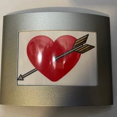 Small Brushed Steel Picture Frame For Sale