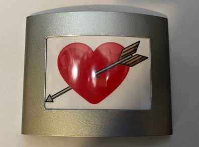 Small Brushed Steel Picture Frame For Sale