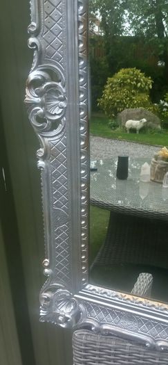 Heavy silver mirror, no damage, portrait and landscape, D18