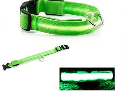 LED USB Glowing Dog Collar Rechargeable Luminous Collar Adjustable large Dog Night Light Collar Pet Safety Collar