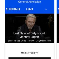 Johnny Logan - Last Days of Dalymount - Sun 13th Sept