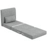 Sleeper chair, guest mattress, 3-fold foldable, compact, metal frame, 80x75x74 cm, Gray Image 4