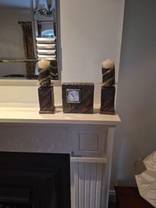 Genesis clock, candles and lamp set