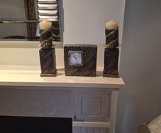 Genesis clock, candles and lamp set