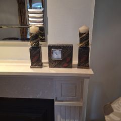 Genesis clock, candles and lamp set