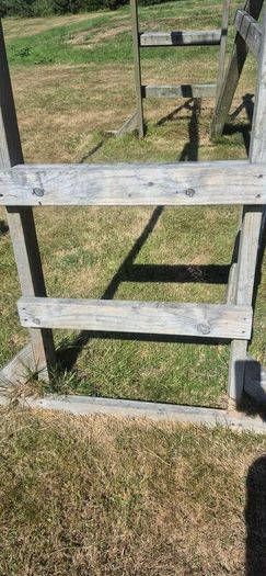 Wooden monkey bars