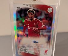 Hugo Ekitike Liverpool FC Topps Autograph card