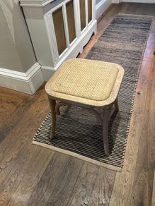 Small french rattan stool