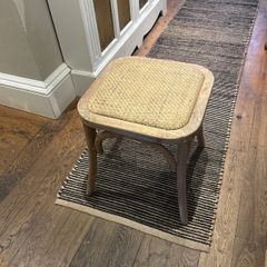 Small french rattan stool