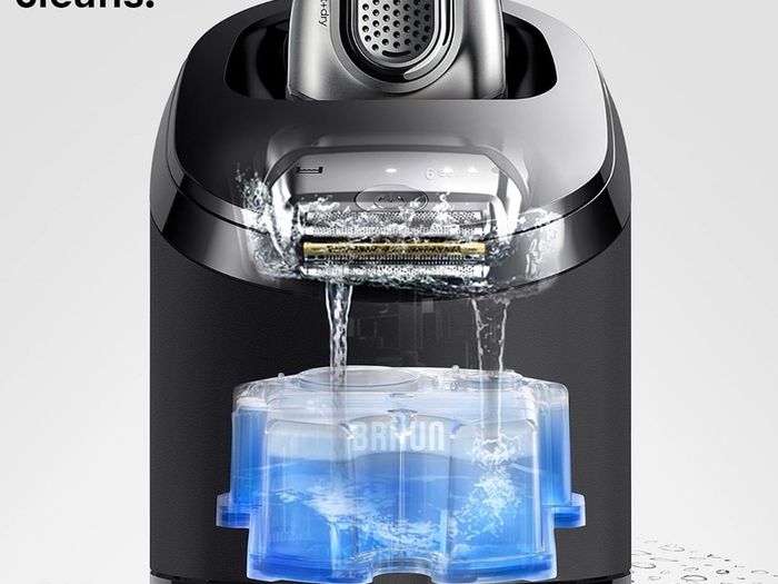 Braun series 9 8 7 Clean and Renew Electric Shaver Cleaning Cartridges, Hygienically Cleans, Removing Residual Hair & Skin Particles,