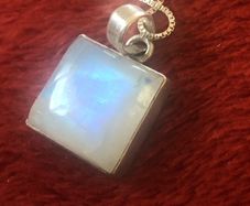 sterling moonstone pendant necklace