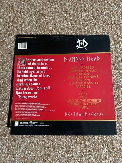 Diamond Head "Death and Progress" vinyl