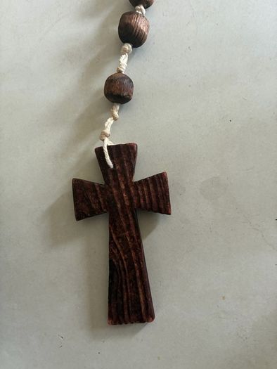 Rare Giant Size Timber Rosary Beads