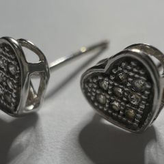Diamond earrings 14 karat white gold
