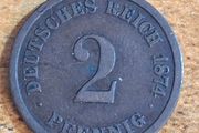 German Empire, Germany, 2 Pfennig 1874 A - free standard postage