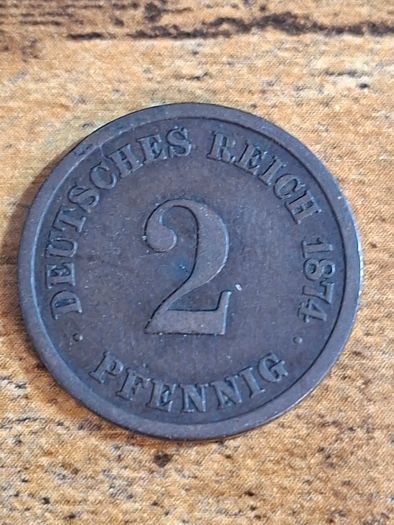 German Empire, Germany, 2 Pfennig 1874 A - free standard postage