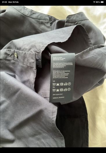 shirt Tommy Hilfiger size us 8 uk 12 navy grandfather collar