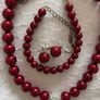 Pearl Necklace, Bracelet and Earrings Image 4