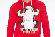 man boy red hoodie sie sm ml