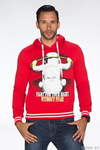 man boy red hoodie sie sm ml