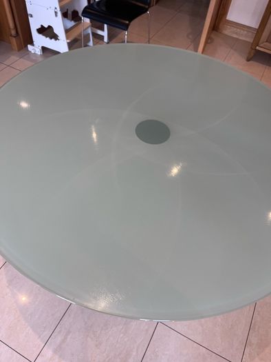 glass table and chairs