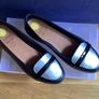 FitFlop F-POP Loafer Slip On Flat Shoes Black & Silver Size 41 Image 2