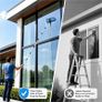 11FT(3.3m) Window Cleaning Equipment,Window Cleaner,Telescopic Window Squeegee Cleaner with Long Handle,2-in-1 window cleaning kit for Home, Shower, Car, RV, Upstairs Windows & Solar Panels Image 7