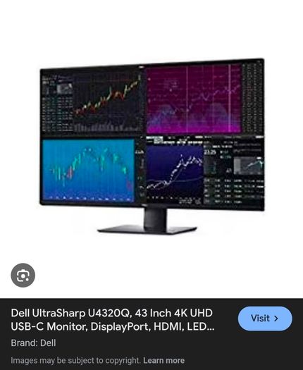Dell 43 inch IPS Monitor - Huge