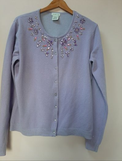lovely beaded cardigan 7% angora/18