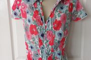 Per Una Red Multicoloured S/S Bouse Size 16
