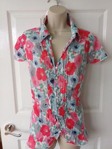 Per Una Red Multicoloured S/S Bouse Size 16