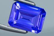 1.79c Elite Tanzanite. Certified IGI Antwerp. Deep Violet-Blue Exceptional Emerald Cut