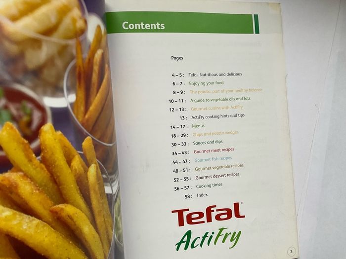tefal actifry 30 recipes cookbook recipe guide booklet