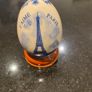 French themed Elesva hand painted porcelain egg on stand Image 3
