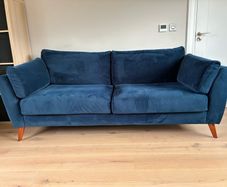 Navy Velvet Sofa