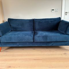 Navy Velvet Sofa