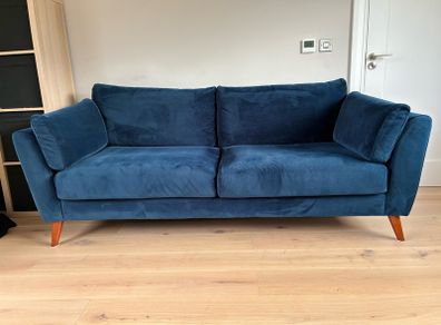 Navy Velvet Sofa