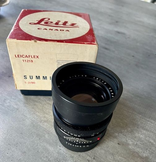 Leicaflex SL2 with 90mm 50mm and 28mm lenses