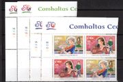 2001 Ireland 50th Anniversary of Irish Cultural Organisation Commemorative Stamps Plate 1A1A1A1A &amp; 1B1B1B1B Mint Never Hinged (MNH)