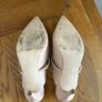 Nude Pointed Toe Mule Heels with Diamante Strap Image 8