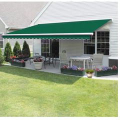 3 x 2.5 m Green Aluminium Waterproof Retractable Awning