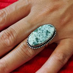 Beautiful Silver Toned Costume Ring - Good Quality - Size O (CS02)