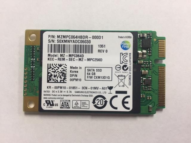 64 GB Msata Samsung SSD
