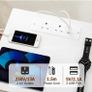Bedside Table Set of 2 with Charging Station, Side Table with Led Lights Image 4