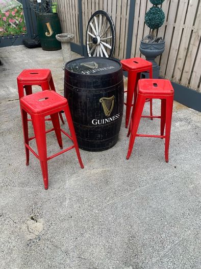 Guinness Barrel And Four Steel Stools For Sale in Carbury, Kildare from ...