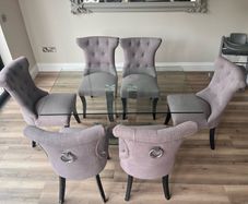 Glass Table and 6 deluxe Chairs