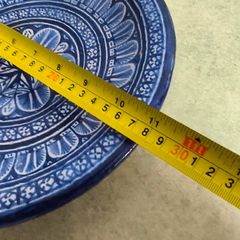 Morocco Decorated Bowl Hand Painted in Fes Terracotta 28 cm. diamter 6 cm, high
