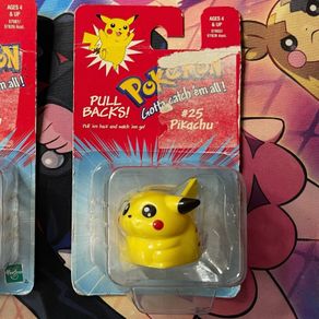 Pokemon Pull Backs Pikachu Hasbro Vintage 1999 Brand New Sealed